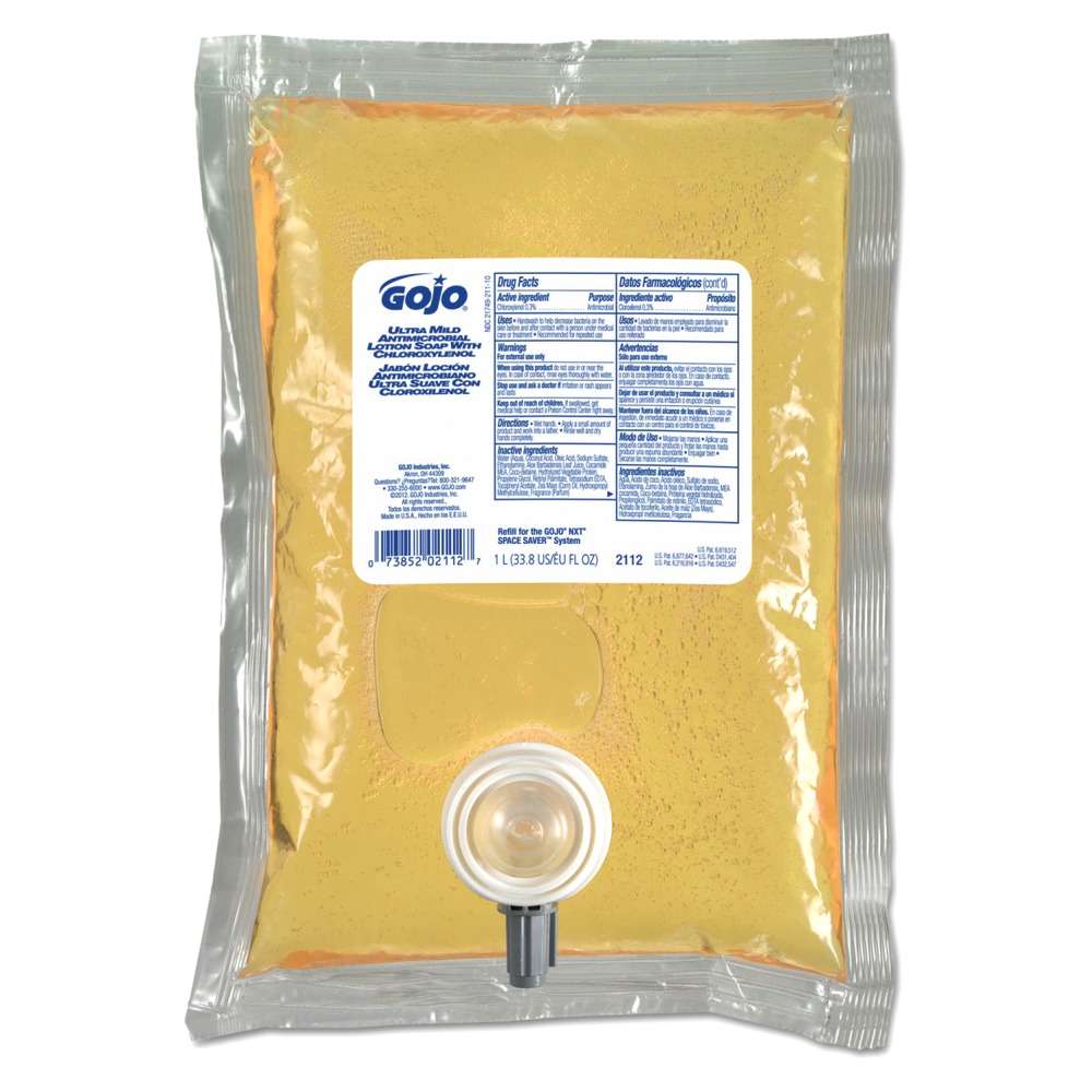 Gojo NXT Ultra Mild Antimicrobial Lotion Soap With Chloroxylenol (Yellow 1000 ml 8.81 Kg) 0