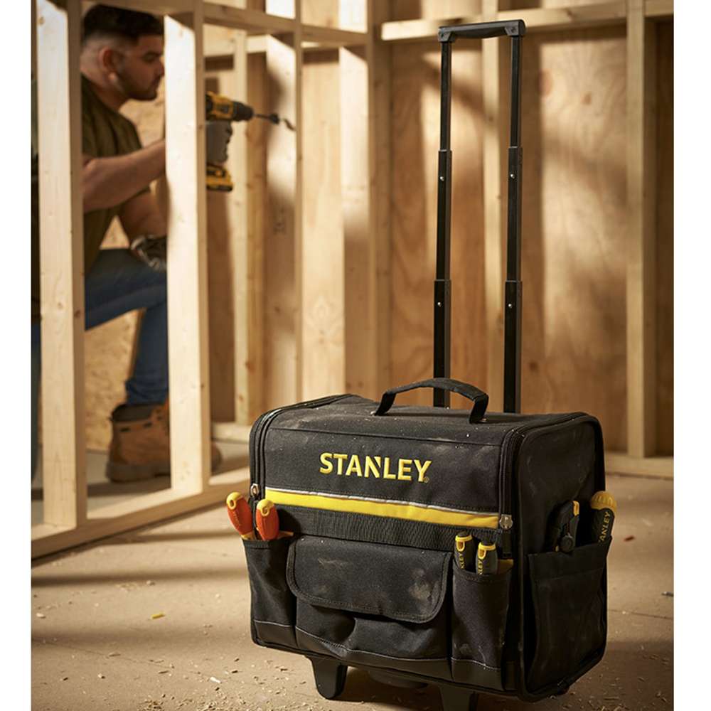 حقيبة ستانلي ذات العجلات لتخزين الأدوات والمثاقب قياس (18") موديل (1-97-515) 9