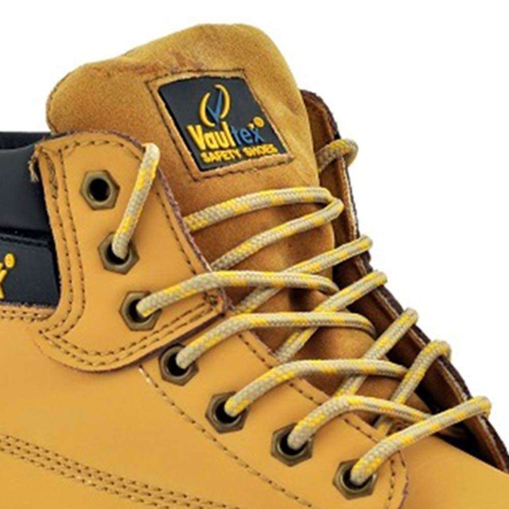 Vaultex 11K High Ankle Steel Toe Safety Shoes - Honey, 42 3