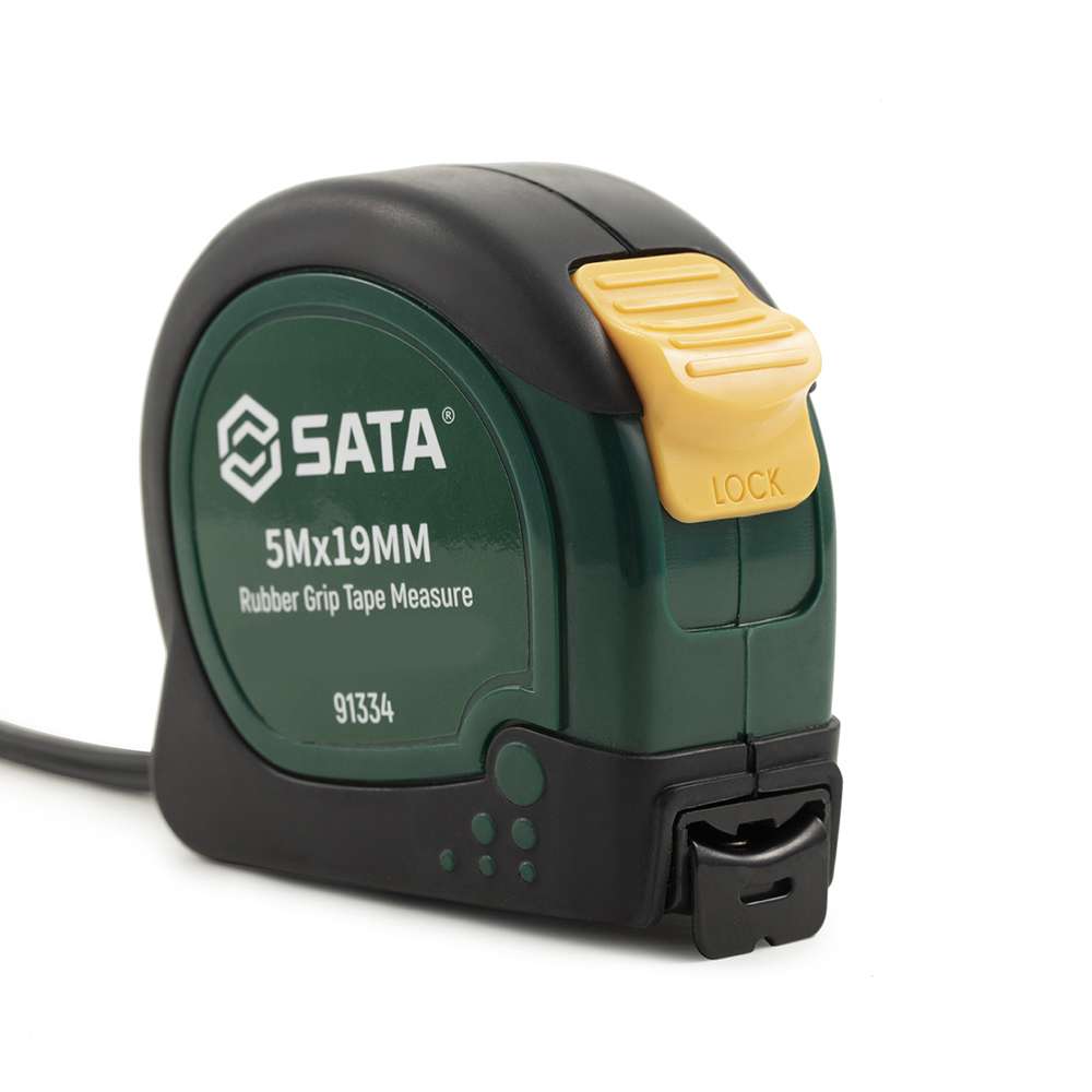 SATA ST91335ME Rubber Grip Tape Measure Metric/SAE Scale 5m/16ft x 19mm 0