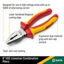 SATA VDE Insulated Linesman Pliers 5