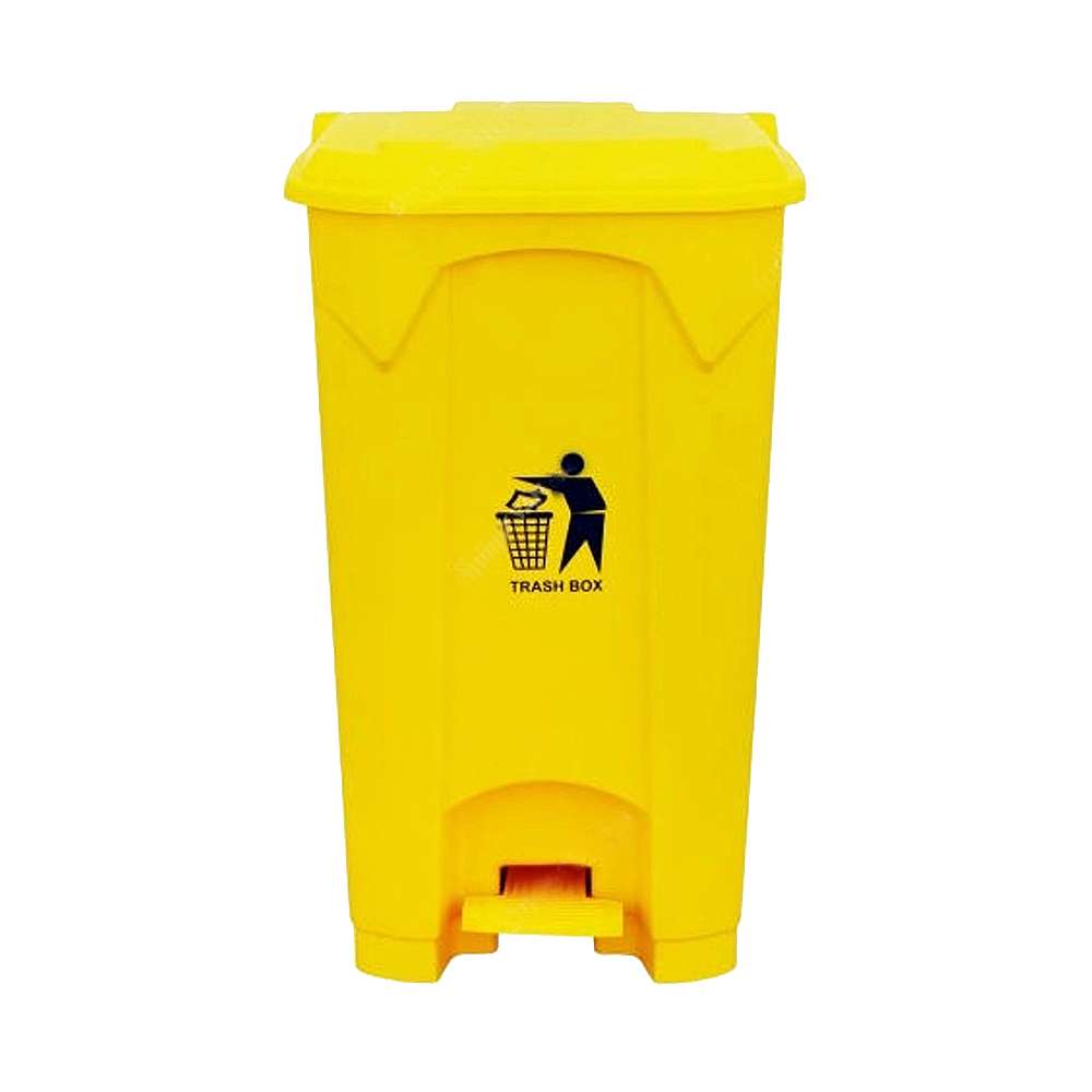 Brooks Pedal Waste Bin BKS-PDL-1188 80 Ltrs Yellow 0