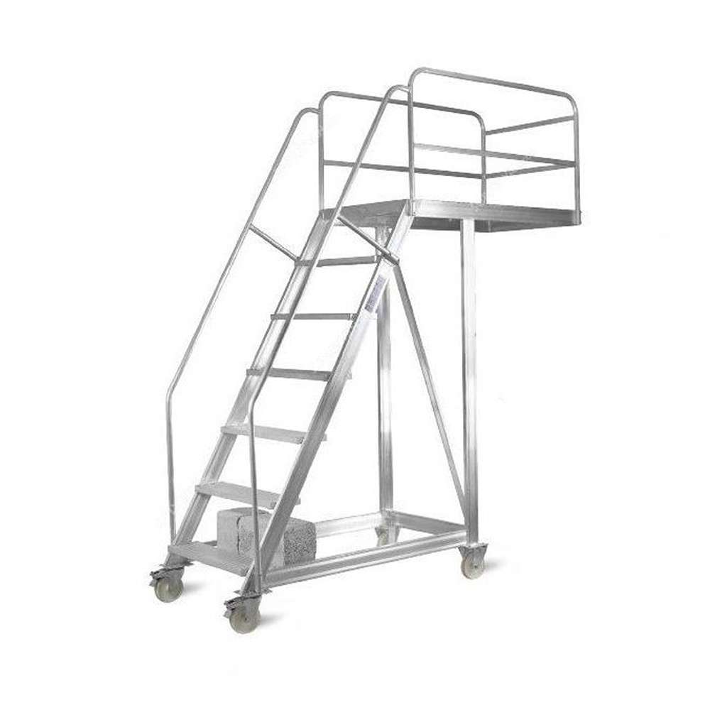 Topman 10 Steps Aluminium Cantilever Staircase Ladder CSAL10 250 Kg Loading Capacity 0