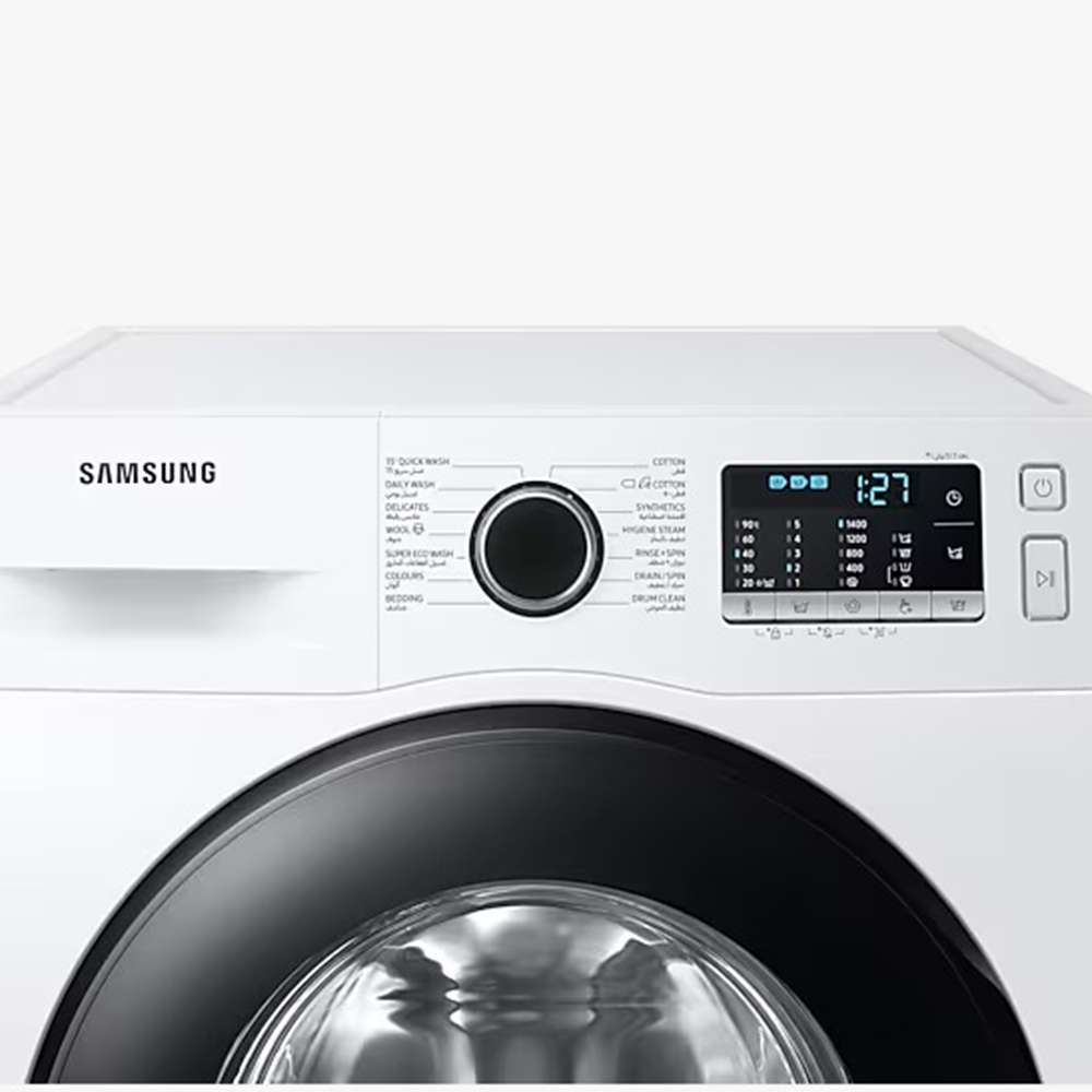 غسالة (Samsung) سعة (8Kg) ذات التحميل الأمامي باللون الأبيض بنظام البخار (Hygiene Steam) موديل (WW80TA046AE) 3