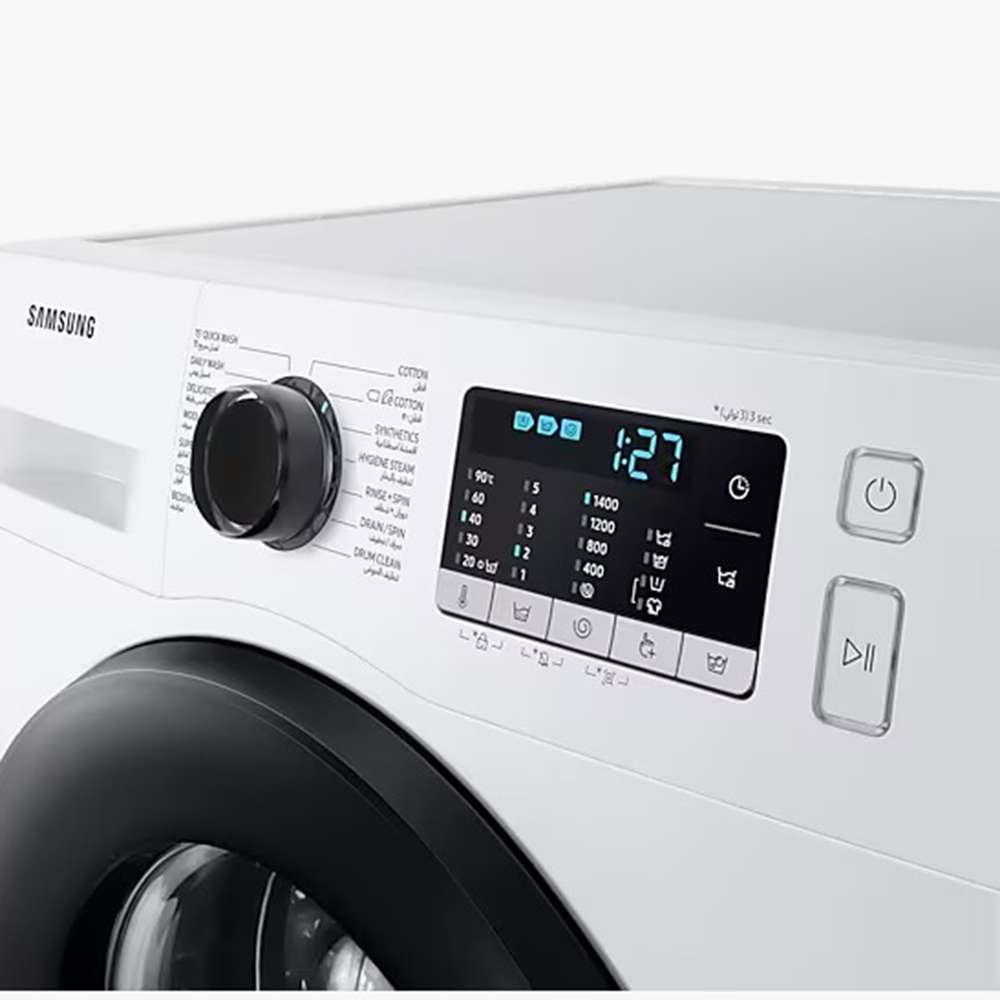 غسالة (Samsung) سعة (8Kg) ذات التحميل الأمامي باللون الأبيض بنظام البخار (Hygiene Steam) موديل (WW80TA046AE) 4