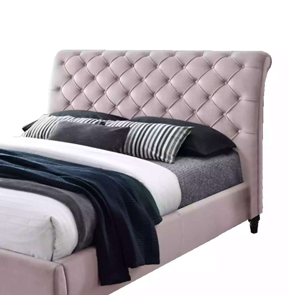 RoChester Queen Bed - Blush Pink 4