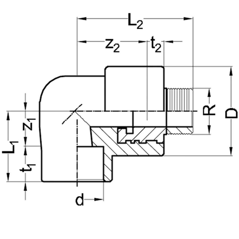 كوع (PPR) ذكر قياس ("20MM X 1/2) من (Wefatherm)  1