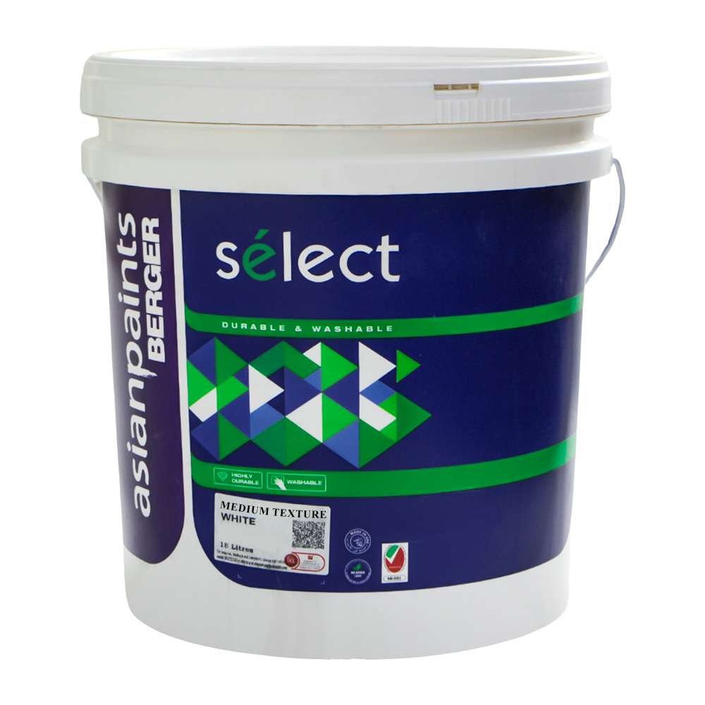 Asian Paints Berger Select Medium Texture 18L White 0