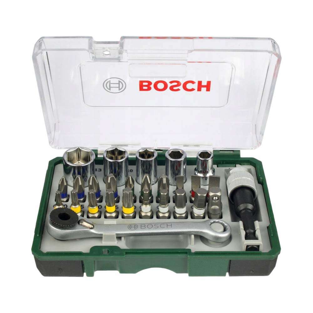 Bosch (2607017160) Screwdriver bit with Ratchet 27Pcs/Set 1