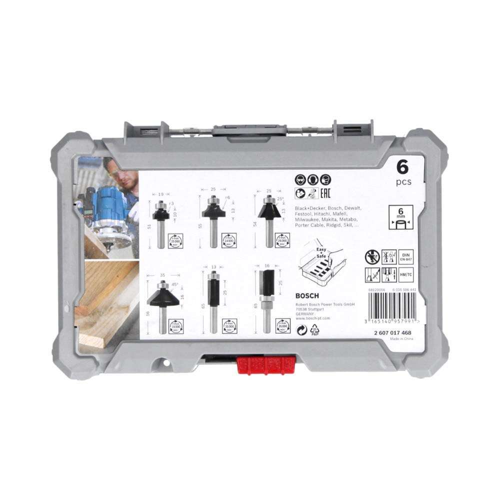 Bosch Professional 2607017468 Trim & Edge Router Bit Set - 6 Pcs/Set 4