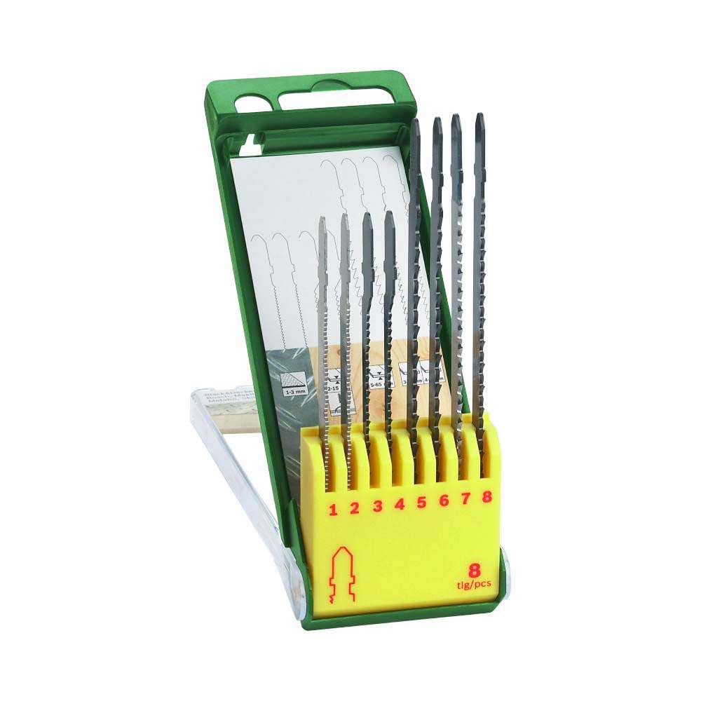 Bosch 2607019458 Jigsaw Blade Set with T-Shaft – 8 Pcs/Set 1