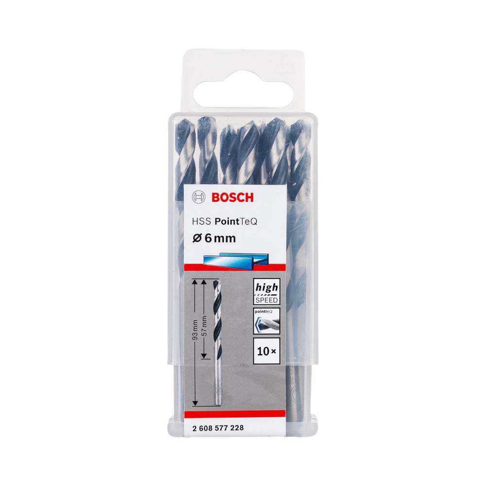 Bosch 2608577228 HSS Metal Twist Drill Bit Set 6mm - 10 Pcs/Pack 4