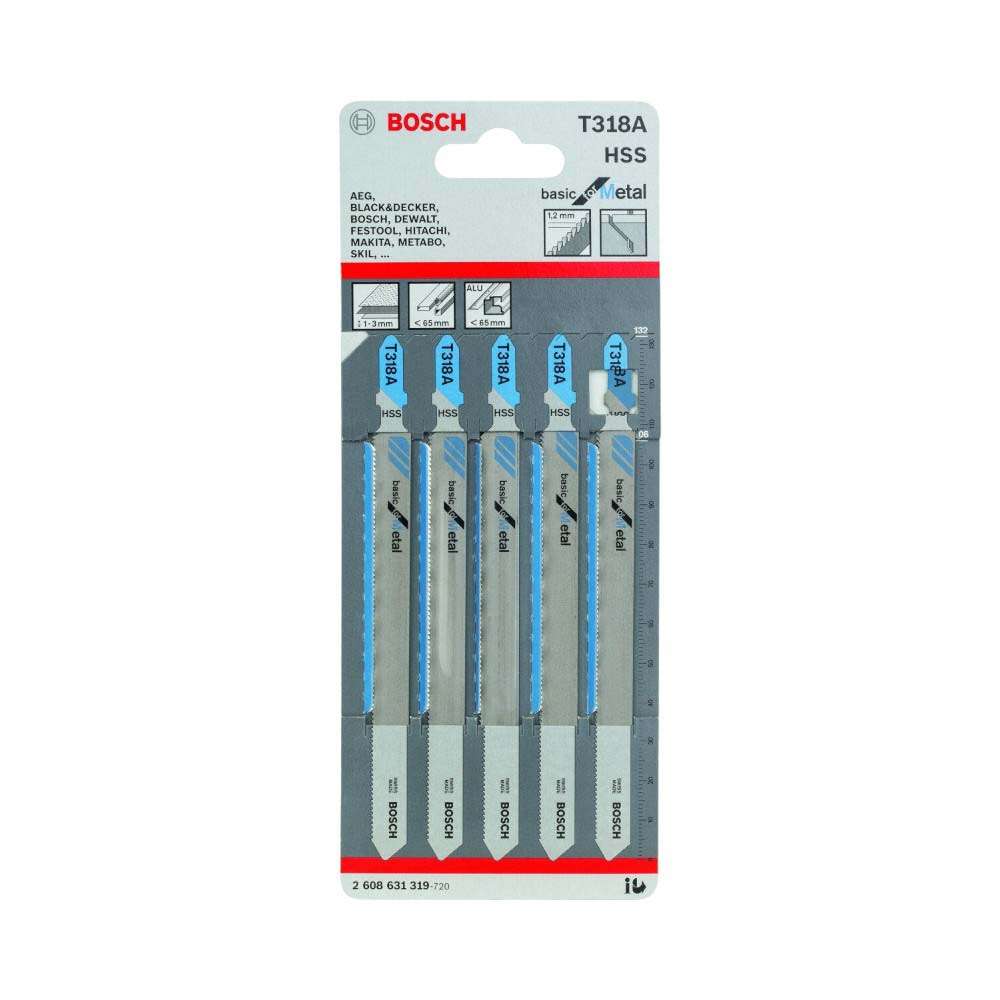 Bosch 2608631319 T318A Metal Saw Blade - 5 Pcs/Set 1