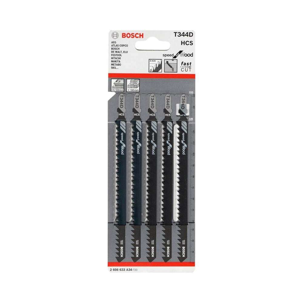 Bosch 2608633A34 T344 D Jigsaw Blade – 5 Pcs/Pack 1