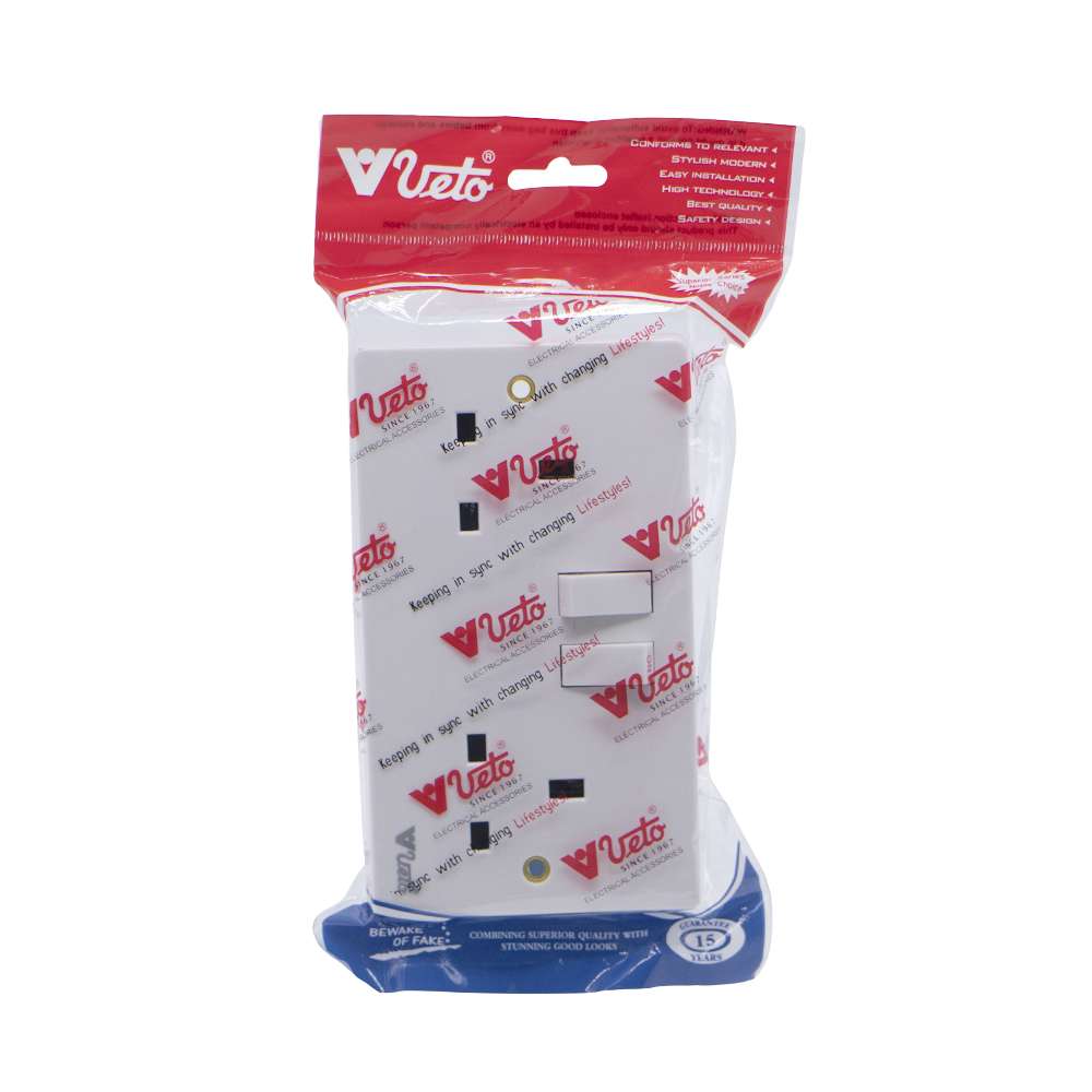 مقبس كهربائي مفرد (Veto) قياس (13A) 2