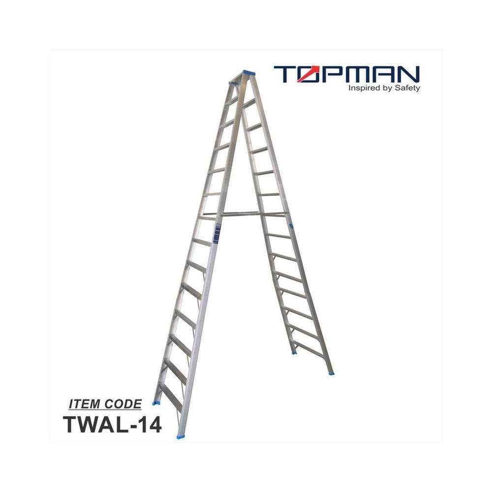 Topman 4M A Type 14 Step Aluminium Ladder 0