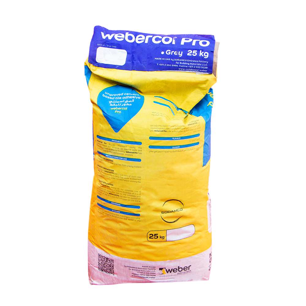 Saint-Gobain Weber Col Pro 25kg Tile Adhesive - Grey 0