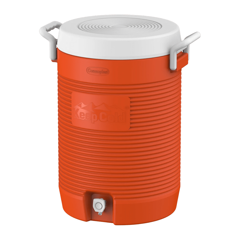 Cosmoplast, 26L Keep Cold Water Cooler Maintains Beverage Temperature Up to 17 Hours, Orange 0