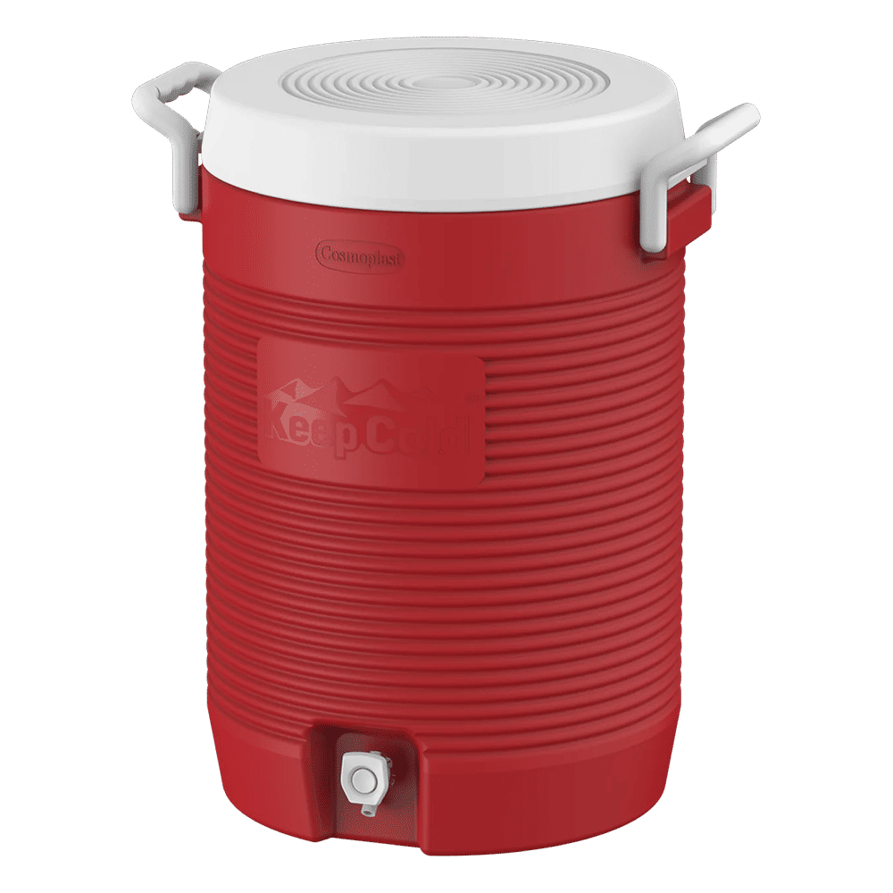Cosmoplast, 26L Keep Cold Water Cooler Maintains Beverage Temperature Up to 17 Hours, Red