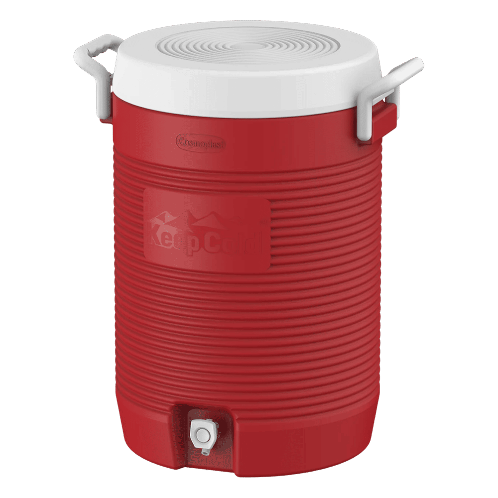 Cosmoplast, 26L Keep Cold Water Cooler Maintains Beverage Temperature Up to 17 Hours, Red 0