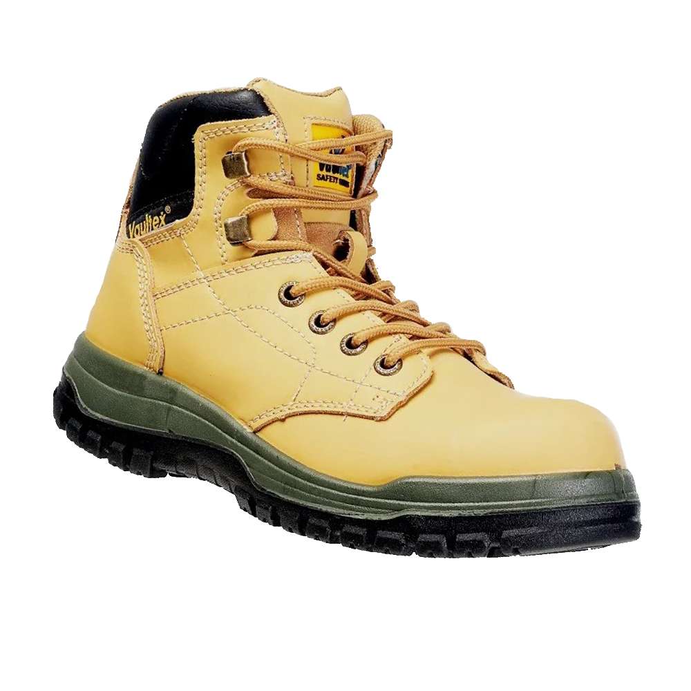 Vaultex DAD High Ankle Steel Toe and Mid-Plate Safety Shoes - Honey, 44 0