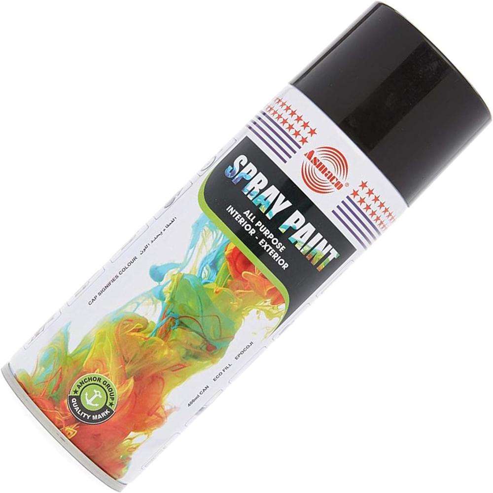 Asmaco Spray Paint Black - Per Ctn 1