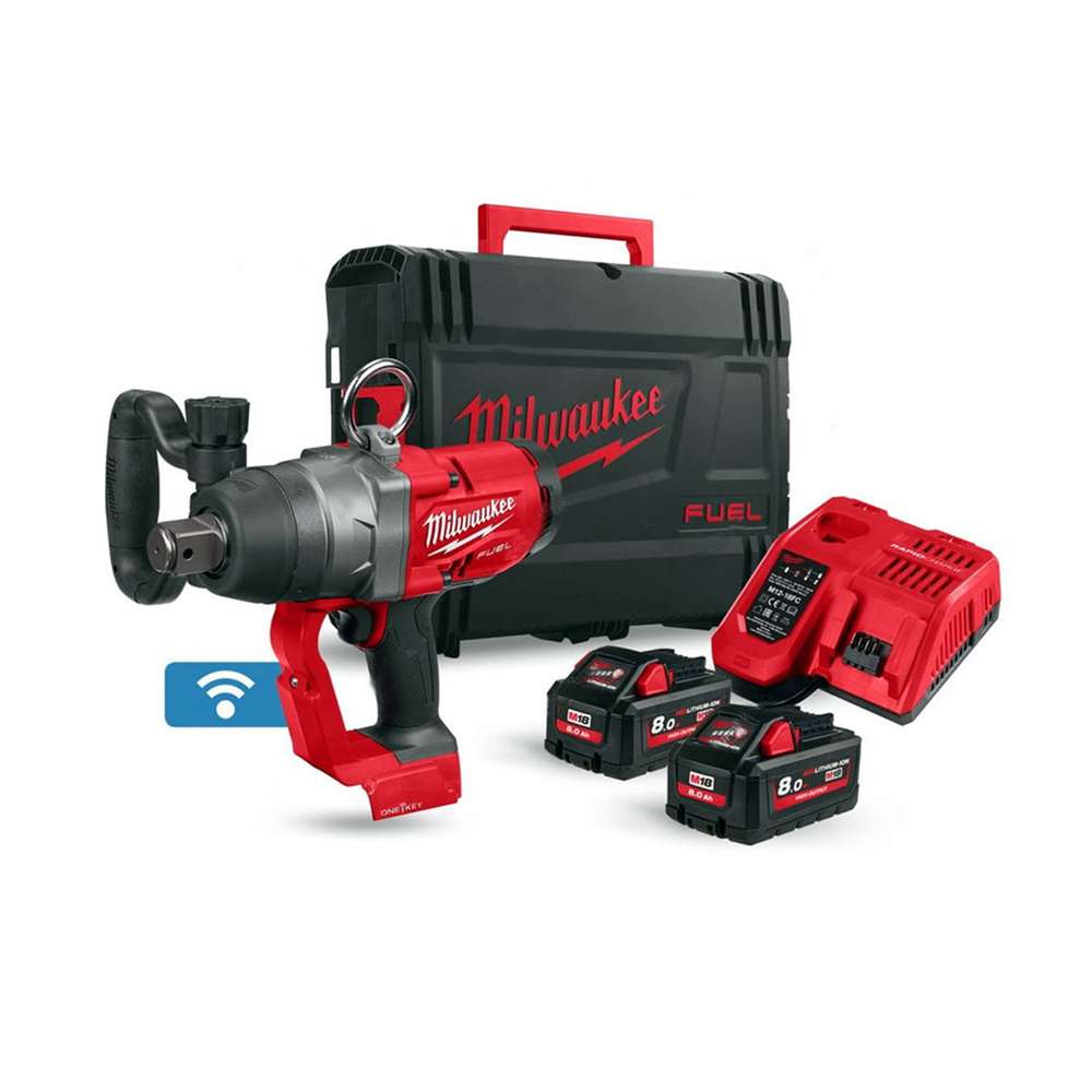 Milwaukee M18ONEFHIWF1-802X Fuel 1" 18V High Torque Impact Wrench With Friction Ring  0