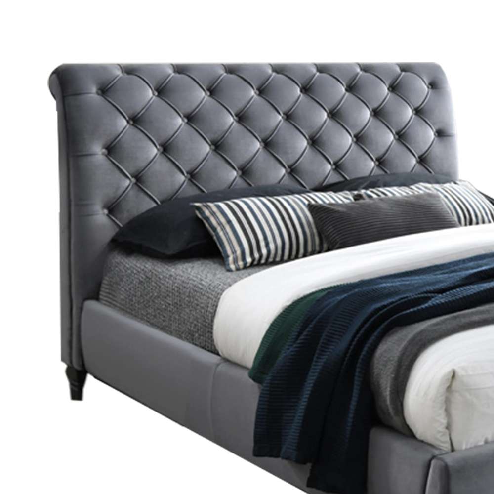 RoChester Queen Bed - Grey 2