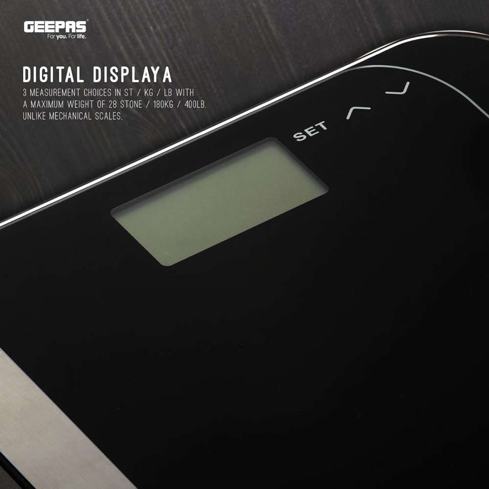 Geepas GBS46506UK Body Fat Bathroom Scale - Smart High Accuracy Digital Weighing Scales For Body Weight BMI Visceral Body Fat Rating Muscle Mass Body Hydration Water & Bone Mass 2