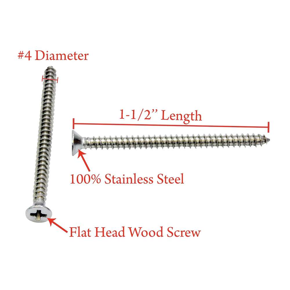 10mm x 2" Wood Screw - Per Pkt 1