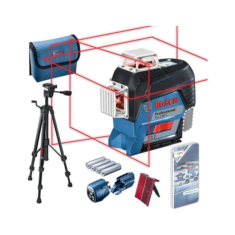 Bosch Professional GLL 3-80 C BT 150 (0601063R01) 12V Li-Ion Line Laser Level with Tripod 3