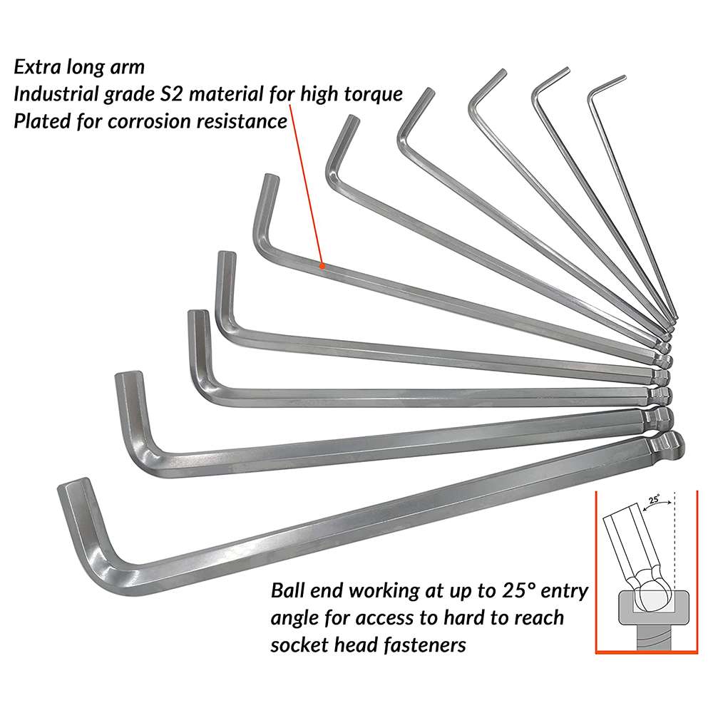 2mm-12mm Allen Key Set -10Pcs 4