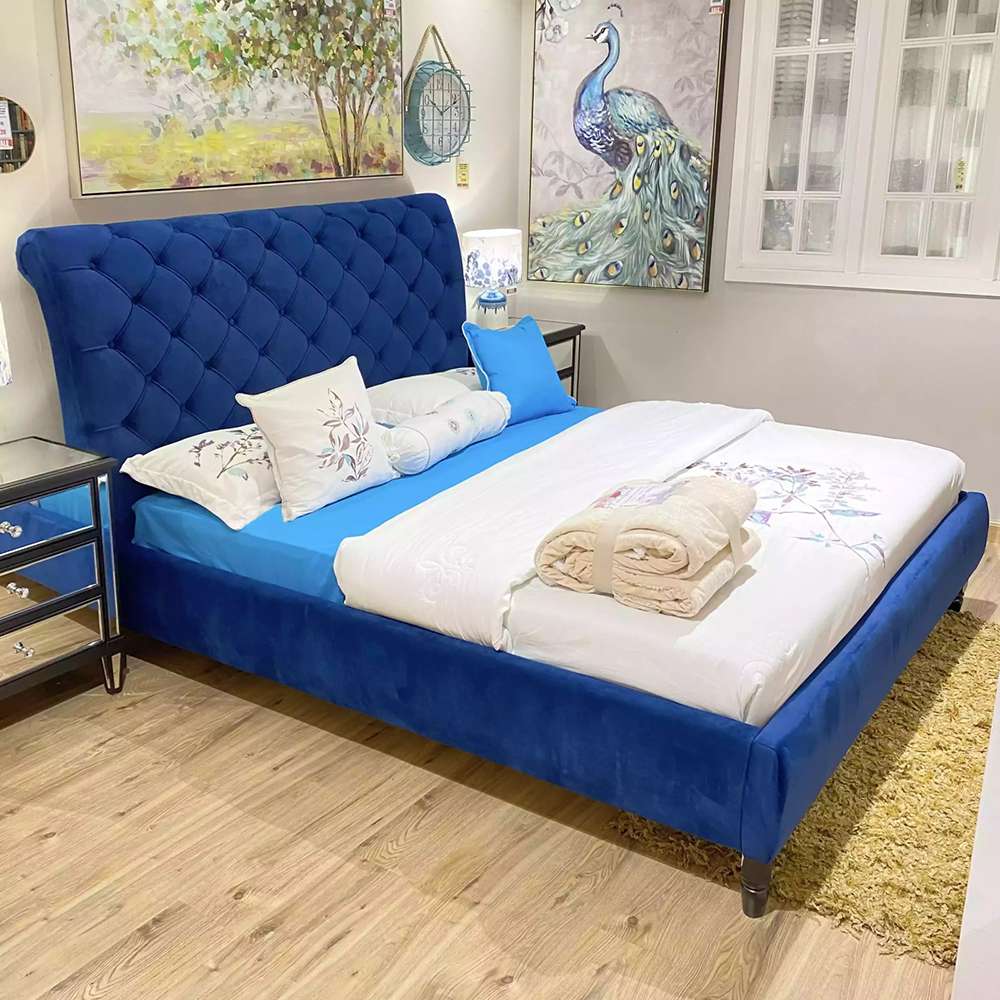 RoChester King Bed - Navy Blue 2