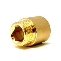 1/2" x 25M Brass Hex Nipple Socket