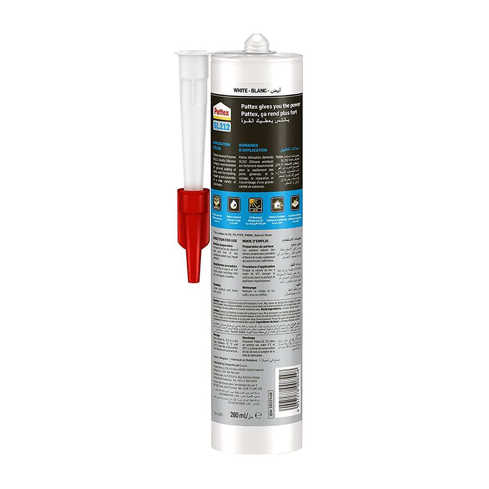Henkel Pattex SL212 280ml General Purpose Silicone Sealant 1