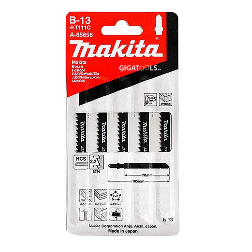 Makita A-85656 Jig Saw Blade 105 x 1.25mm (Pack of 5) 1