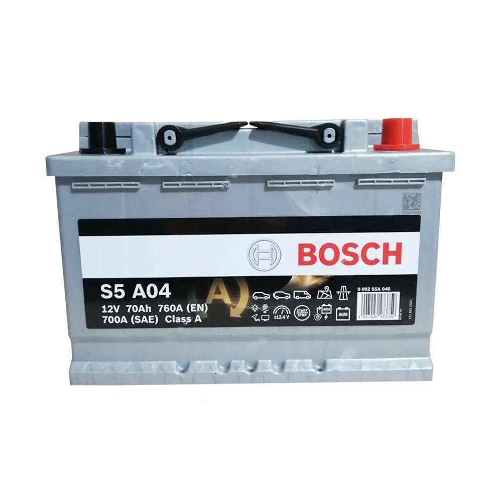 بطارية بدء التشغيل من (Bosch) استطاعة تدوير (760A) و بأمبير ساعي (70AH) قياس (12V) موديل (AGM S5A - BSB0092S5A040)  0