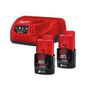 Milwaukee 12V Kit, 2 x 2.0Ah Batteries with Charger for M12 Cordless Tools 0