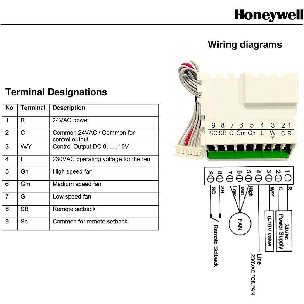 Honeywell Thermostat 24VAC Blue Backlight T6865-H2WB-R 3