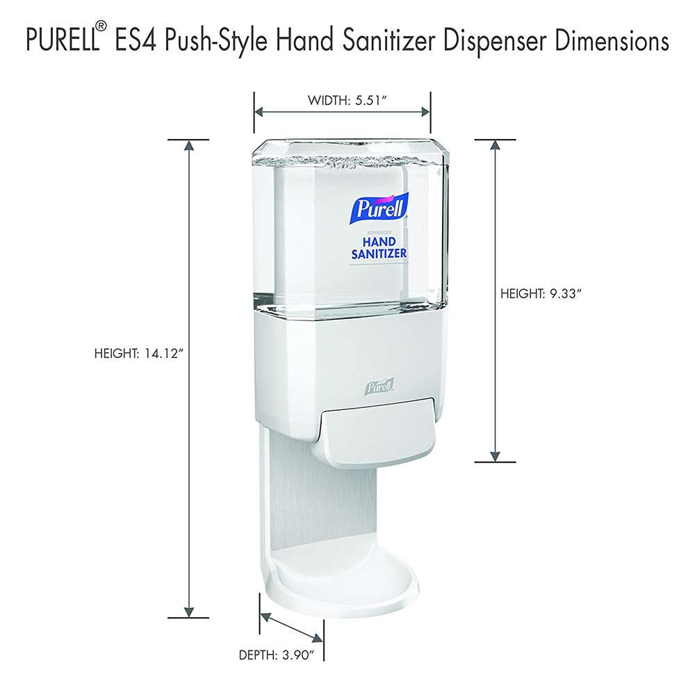 Purell ES4 ABS Plastic Hand Sanitizer Dispenser (White 1200 ml 0.54 Kg) 3