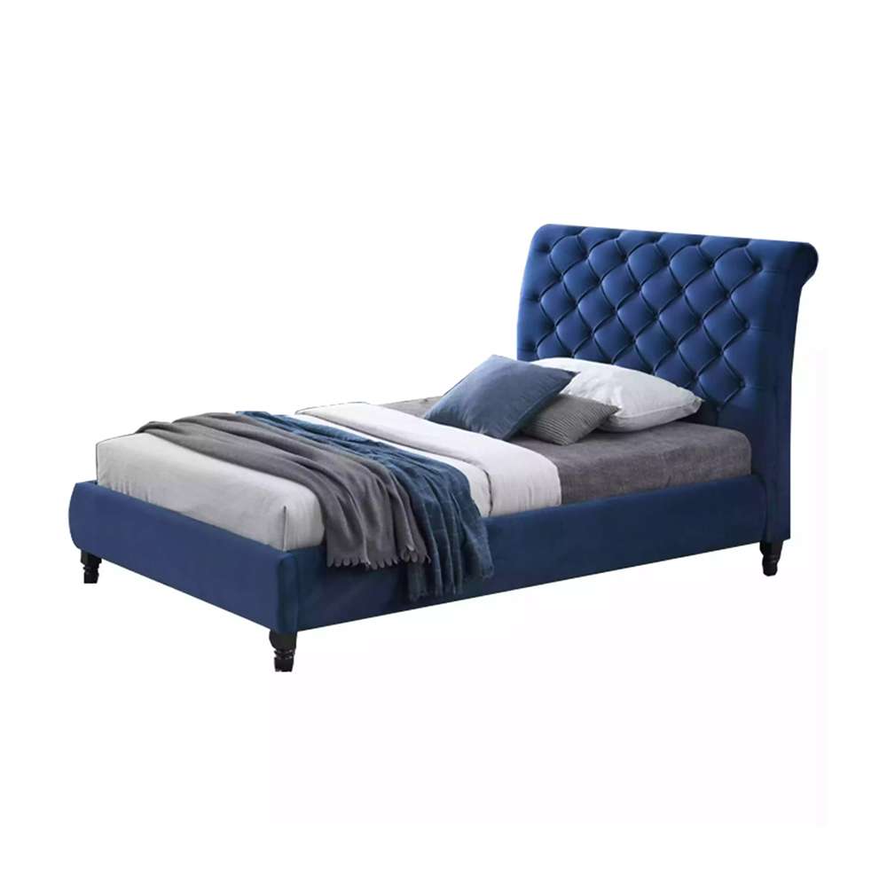 RoChester Single Bed - Navy Blue 1