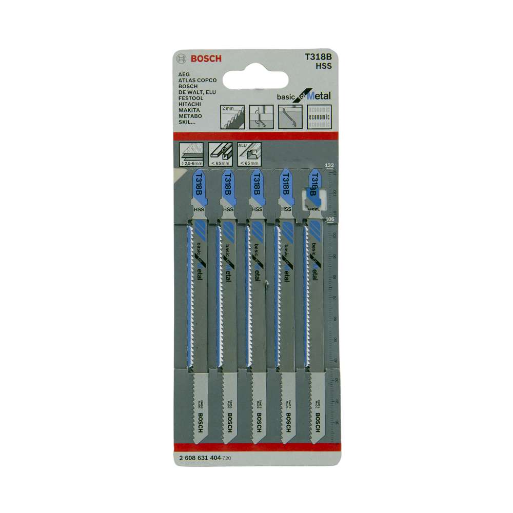 Bosch Jigsaw Blade P5-T318B-JSB Basic Metal 5Pcs (Pkt) 2