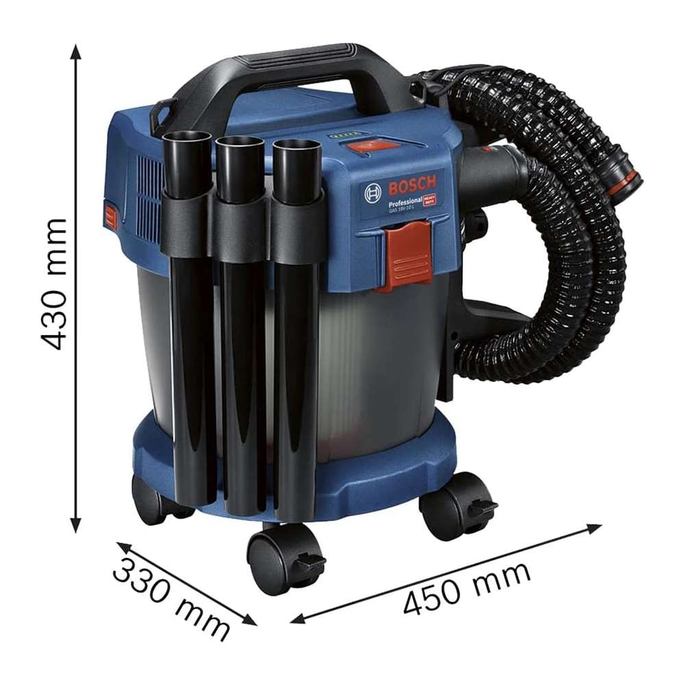 Bosch Gas 18V-10 L Professional Cordless Dust Extractor with 2 X 5A Battery and Charger - Per Set 4