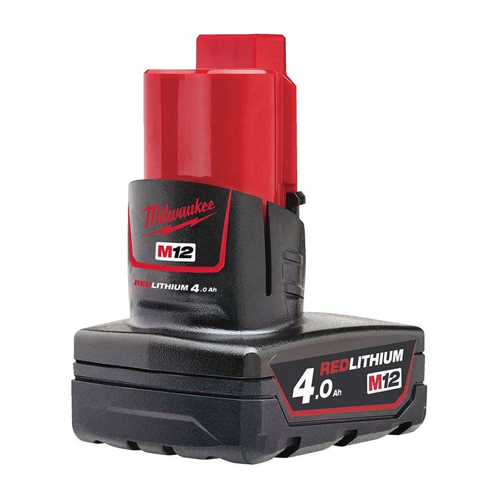 Milwaukee M12B4 RedLithium 12V 4Ah Li-Ion Battery 4