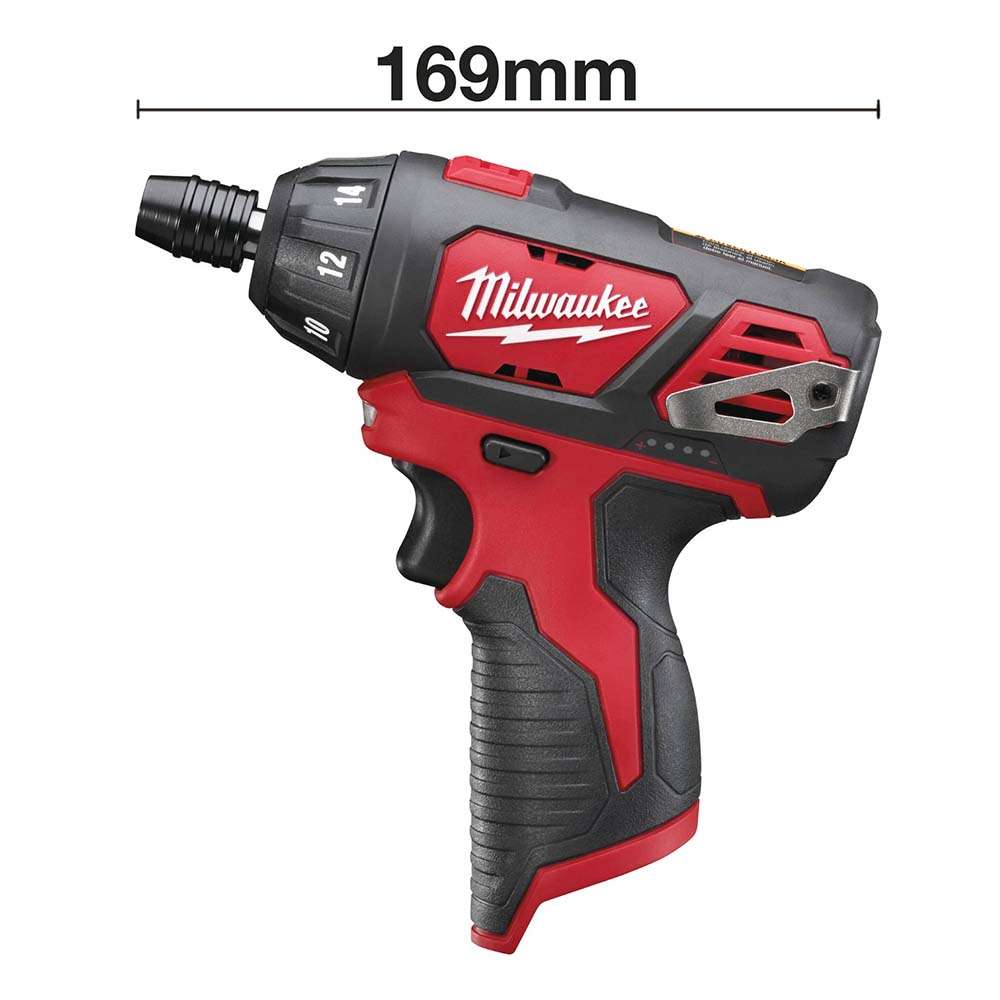 مفك براغي يدوي لاسلكي مدمج (Milwaukee) بسرعة واحدة نوع (M12) موديل (M12BSD-0) 12
