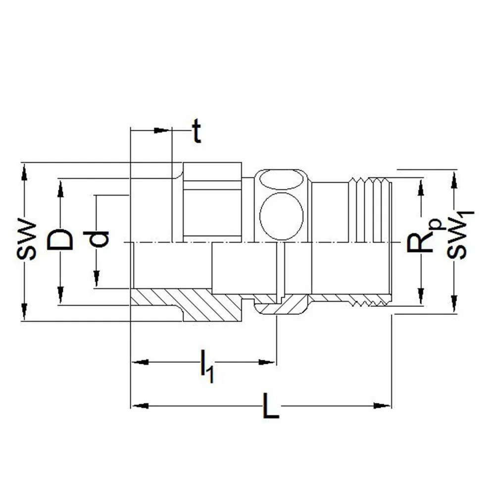 وصلة ذكر (PPR ) من (Wefatherm) للتركيب مع الأنابيب قياس ("32mm X 1) 1