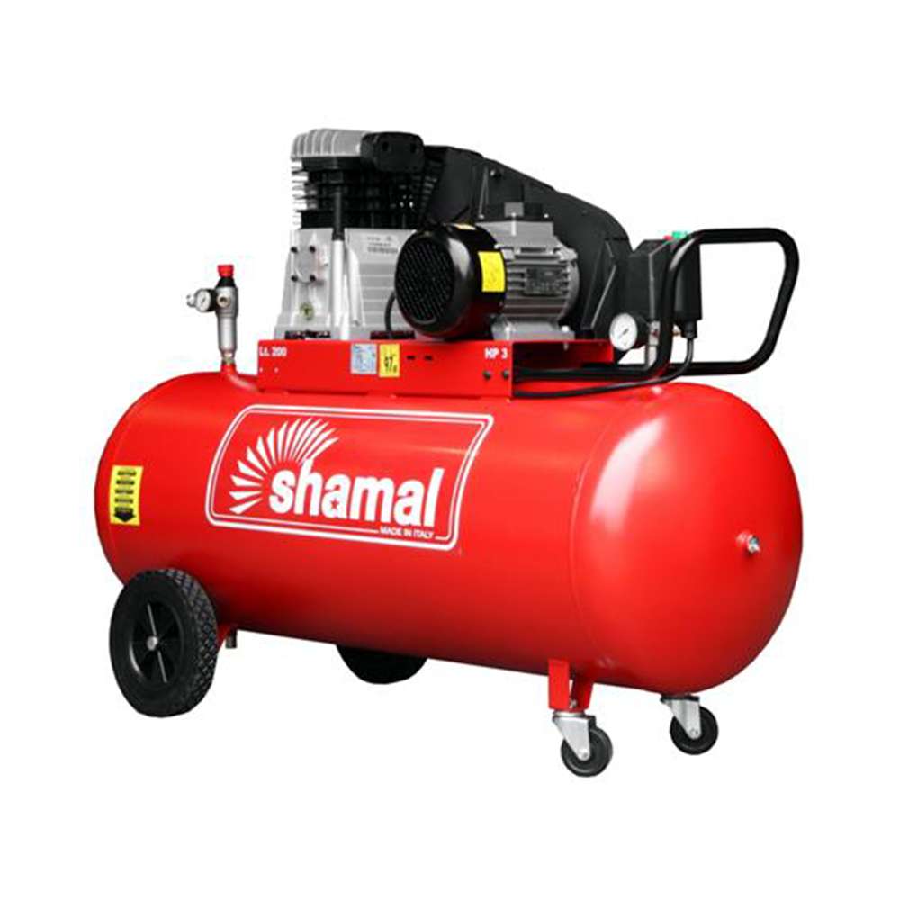 Shamal Air Compressor SB38/200CT3 10 Bar 3 HP Red 0