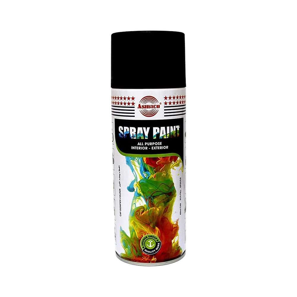 Asmaco 400ml All Purpose Spray Paint - Black 0