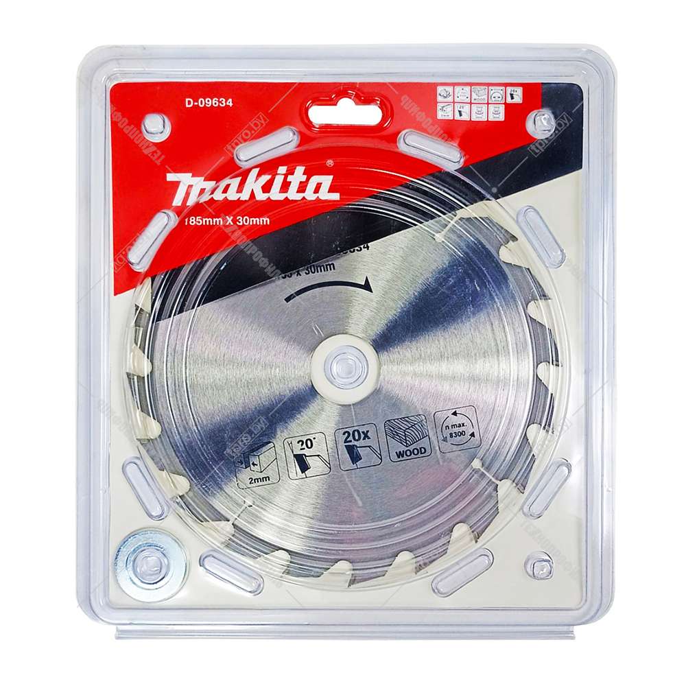 Makita D-09634 Standard Circular Saw Blade 185 x 30mm 20 Tooth 1