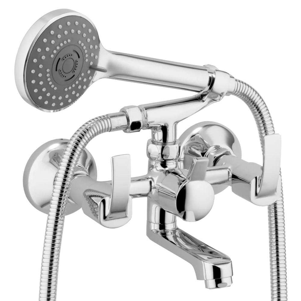 Milano Cary 140100100830 Chrome Bath Mixer with Shower Set 0